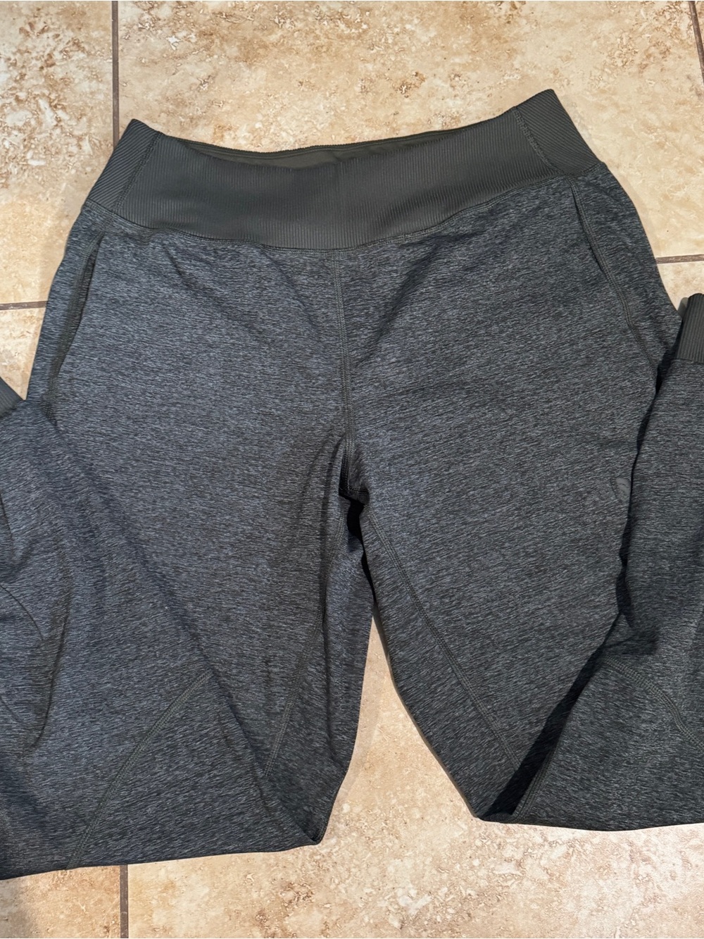 The North Face Women’s Gray/Black Solid Leggings Size L Regular Pull-On Stretch